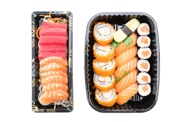 Sushi box with roll