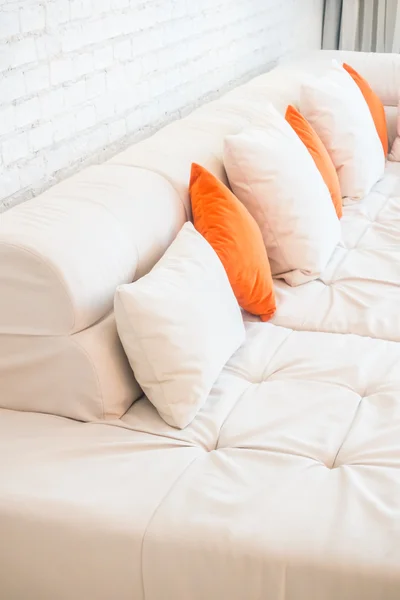 Pillow on white sofa