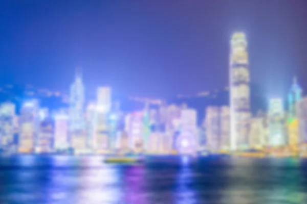 Blur Hong kong skyline city