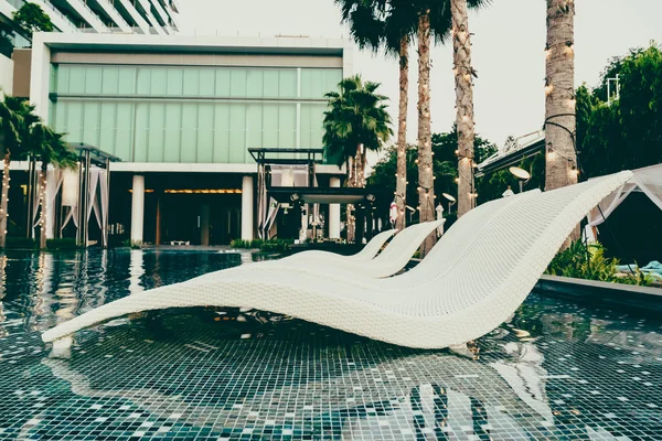 Beautiful luxury pool Chairs in hotel