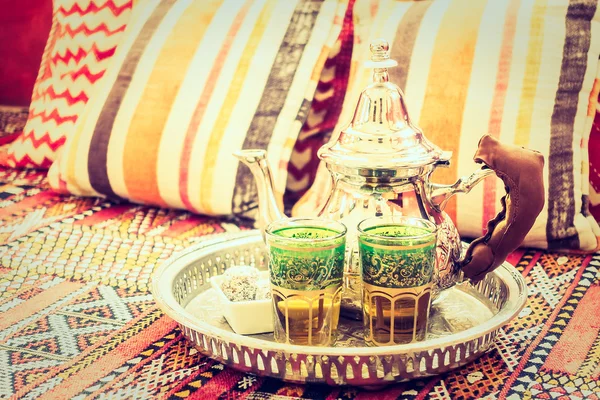 Hot tea with Morocco style