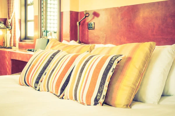 Pillows and bed with morocco style