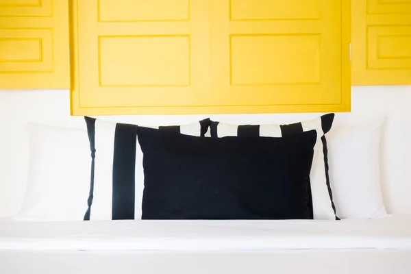 Beautiful luxury pillows on bedroom