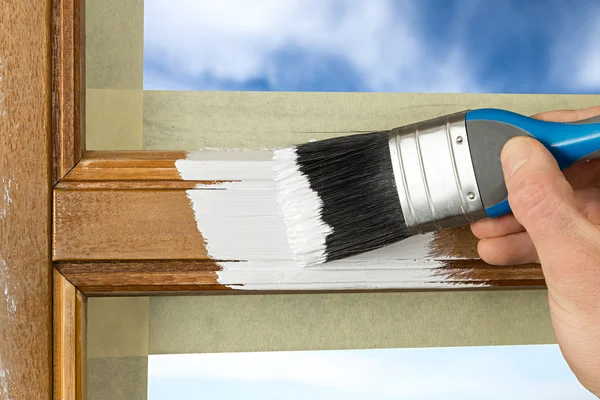 Painting window frame