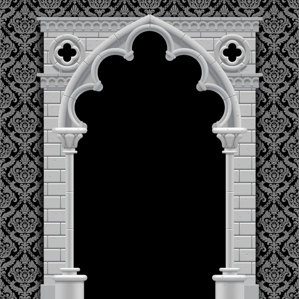 Gothic arch on vintage background