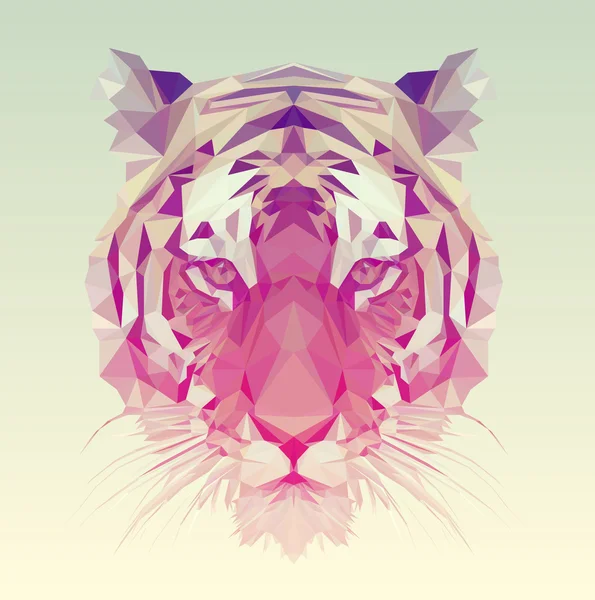 Low poly tiger illustration