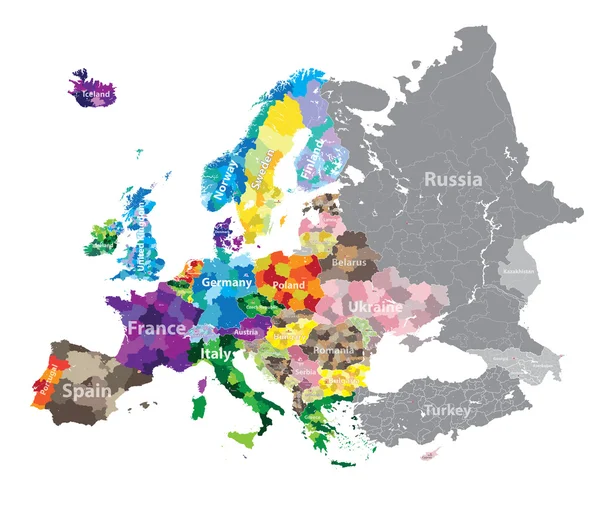 Europe regions map