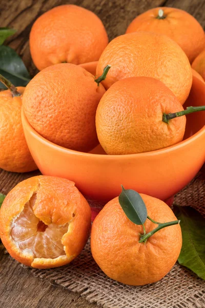 Mandarin in orange bowl