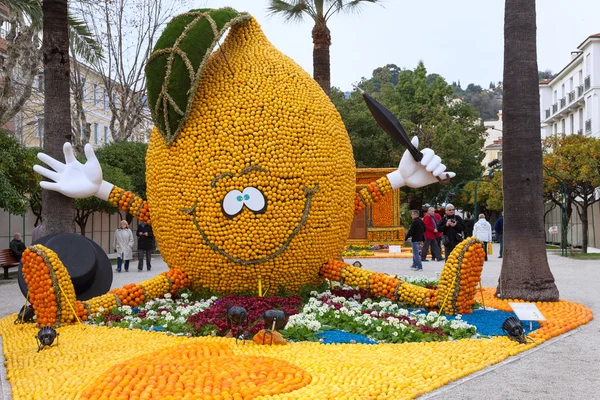 MENTON, FRANCE - FEBRUARY 27: Lemon Festival (Fete du Citron) on the French Riviera.The theme for 2013 was \