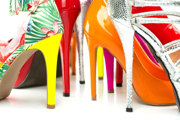 Close up colorful High Heels Shoes