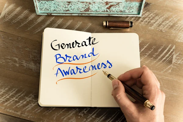 Written text GENERATE BRAND AWARENESS