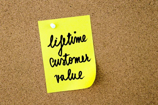 Lifetime Customer Value written on yellow paper note