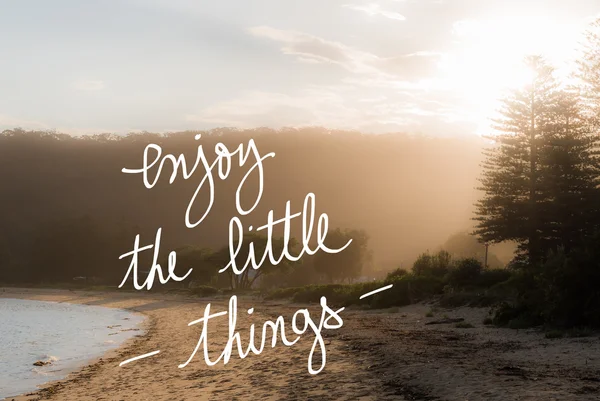 Enjoy The Little Things message