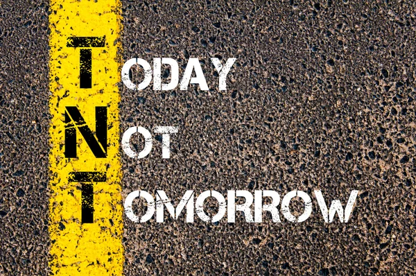 业务的首字母缩写 Tnt 作为今天不是明天 - 图库