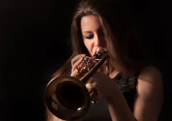 Trumpet playing women