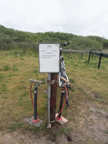 Bicycle pumps on Ameland