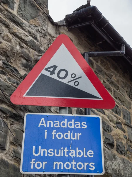 Welsh traffic sign