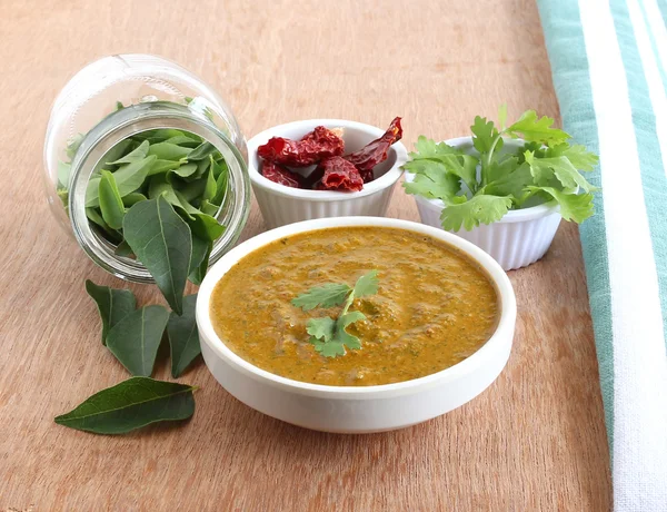 Indian Food Curry Leaves Chutney