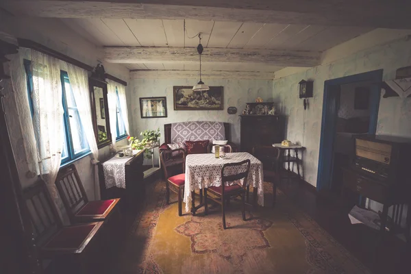 Kluki,Poland-September 16,2015:Room in old village house in folk