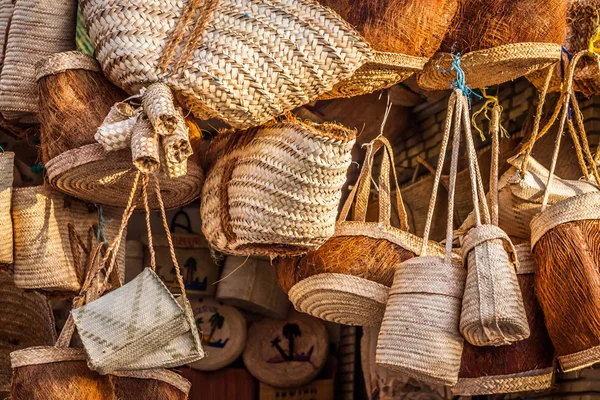 Wicker basket in marketplace,Gafsa,Tunisia