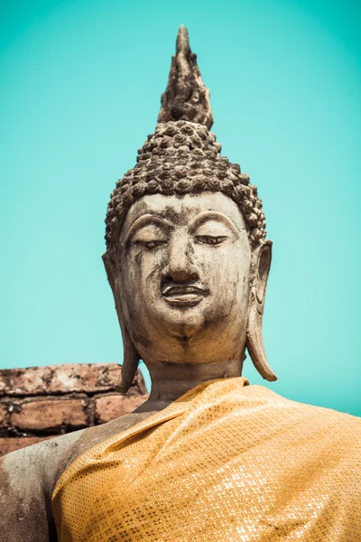 Buddha Statue Portrait Wat Yai Chai Mongkhon Ayutthaya Bangkok T