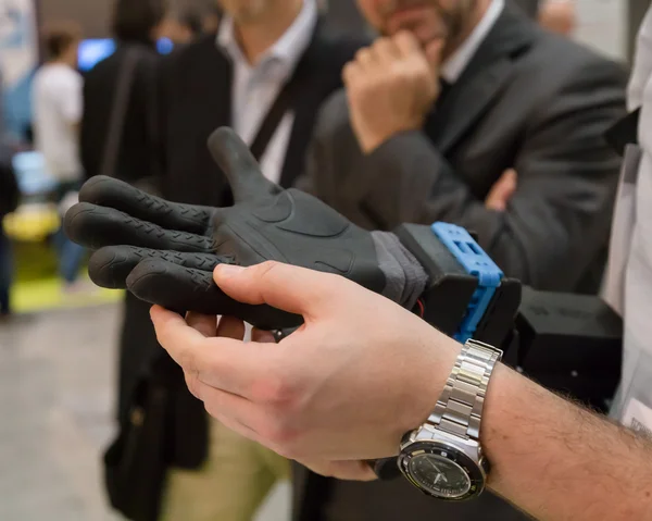 Artificial hand at Technology Hub in Milan, Italy