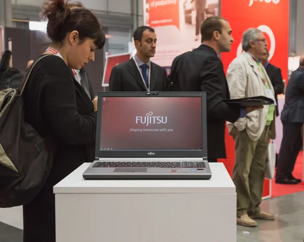 Fujitsu stand at Smau 2014 in Milan, Italy