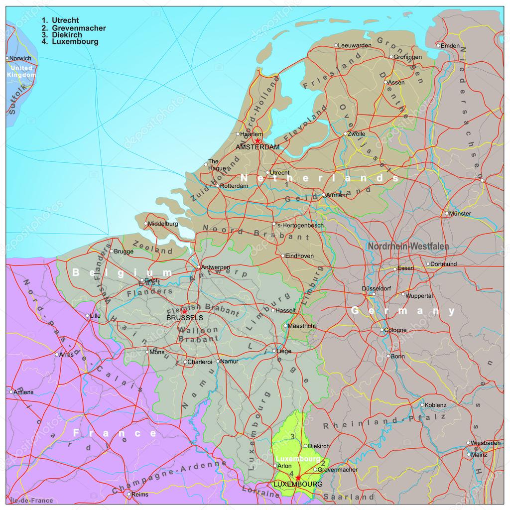 Street map Netherlands Admin