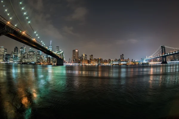 Manhattan night view from brooklyn
