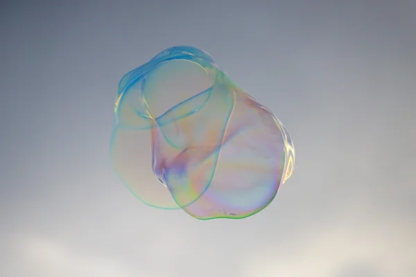 Giant soap bubble rainbow colors