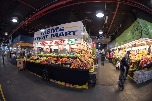 ADELAIDE, AUSTRALIA - SEPTEMBER 1, 2015 - People buying at famous town fresh market