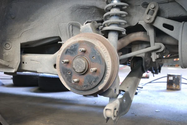 Close up of car drum brake