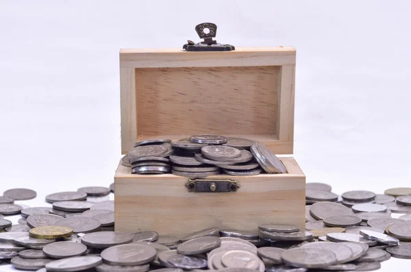 Malaysian Coin In A Box Shape like A Treasure Box