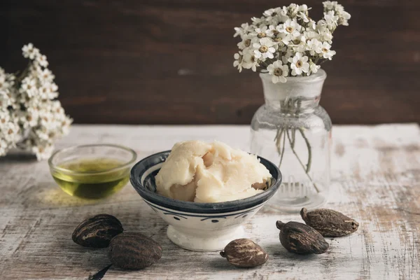 Shea oil and butter with shea nuts