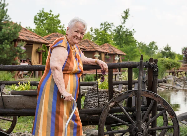 Smiling old woman