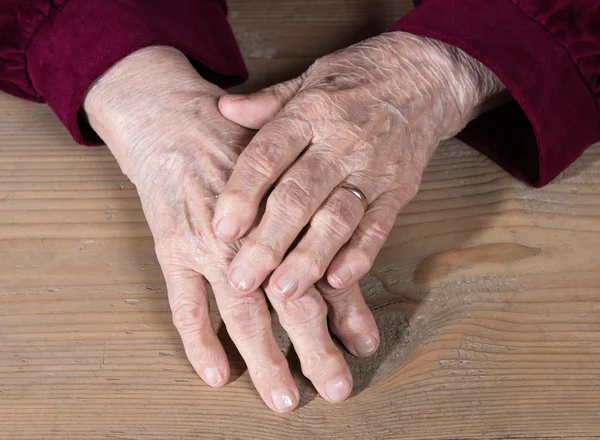 Old womans hands