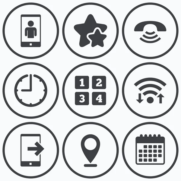 Phone icons. Call center support
