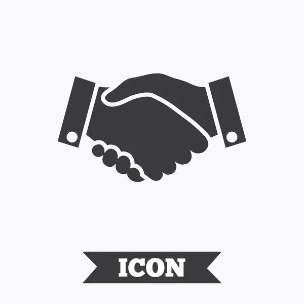 Handshake sign icon. Successful business symbol.