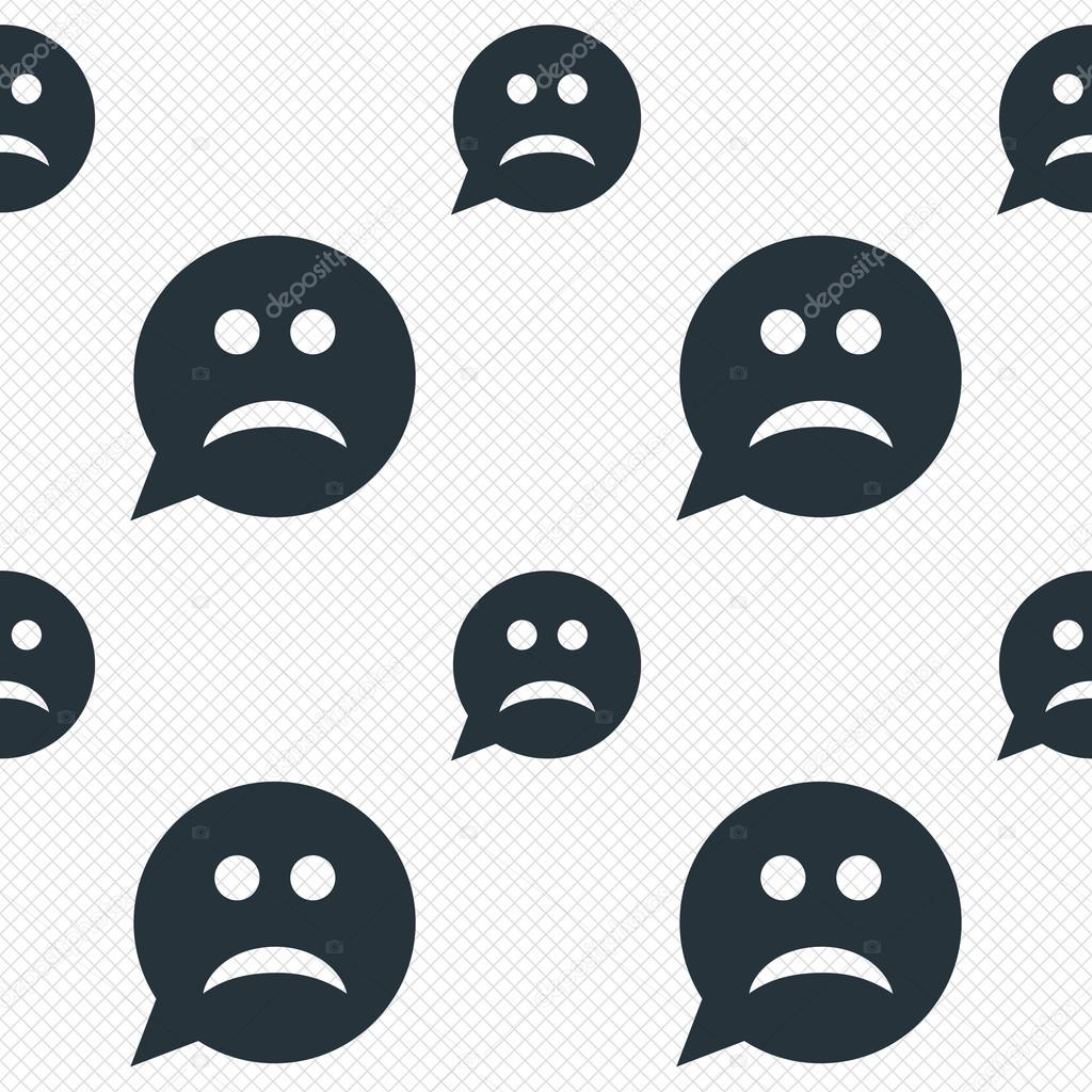 Icono de signo de cara triste. símbolo de la tristeza \u2014 Archivo Imágenes Vectoriales