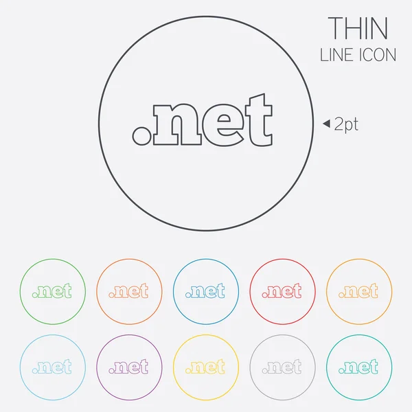 Domain NET sign icon. Top-level internet domain