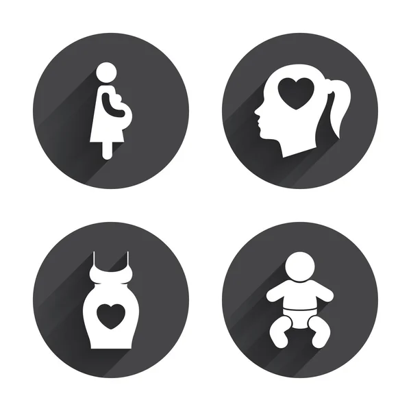 Maternity, pregnancy, child, baby icons