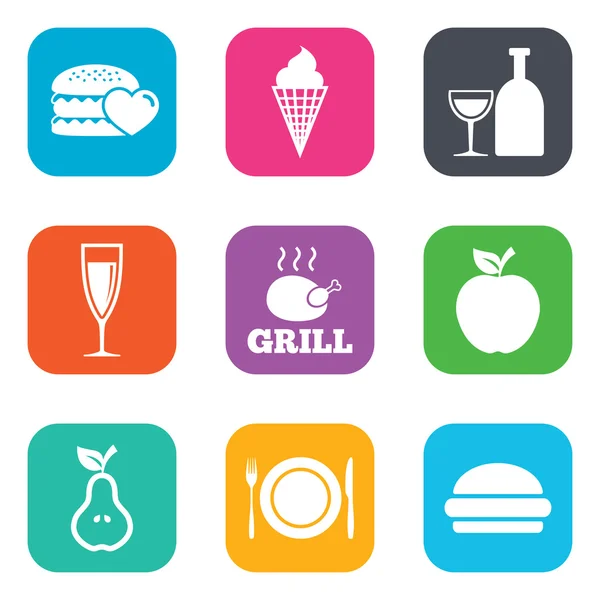 Food, drink icons.