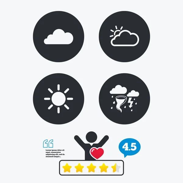 Weather icons. Cloud and sun.