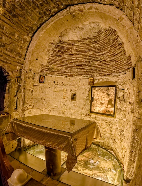 Altar of the Crucifixion in Holy Sepulchre Church