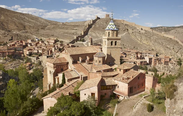 Ancient cathedral in the picturesque village of Albarracin. Spai