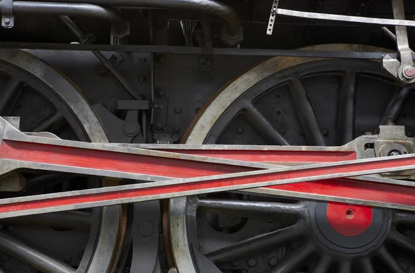 Steam locomotive wheel and connecting rod detail