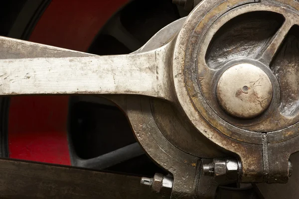 Steam locomotive wheel and connecting rod detail