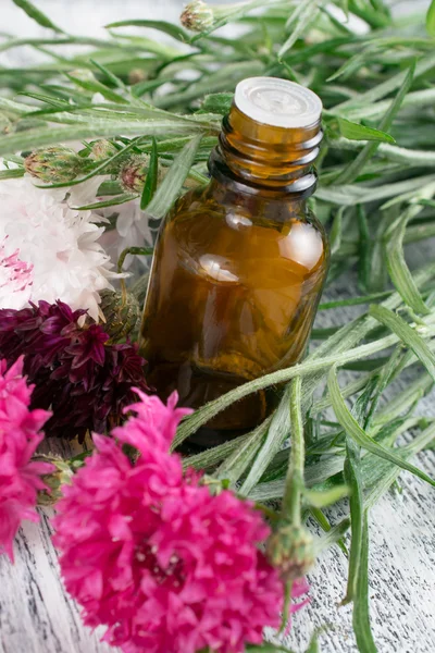 Aroma oil and cornflowers