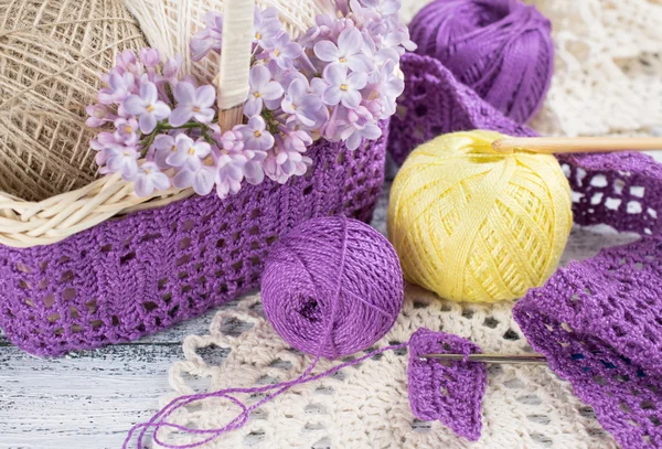 Yarn for crochet and knitted openwork napkins