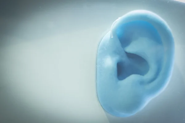 Plastic blue human ear model